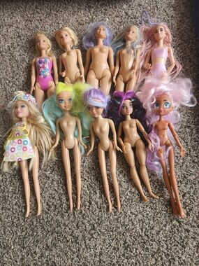 Lot Of 10 Barbie Doll & Other Dolls